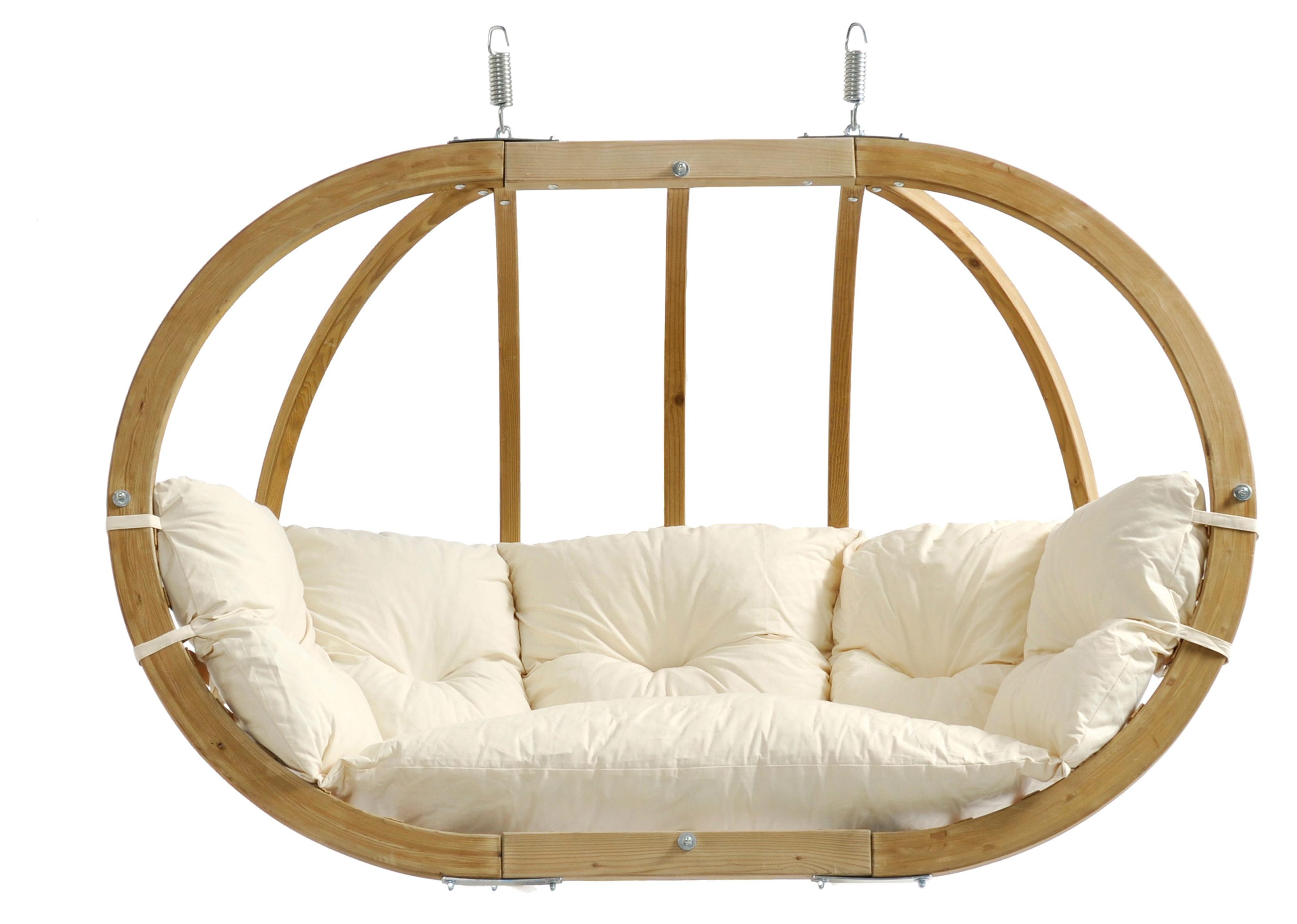 Amazonas Doppelhängesessel ohne Gestell Globo Royal Chair natura 176 x 118 x 72 cm; weiß, AZ-2030850