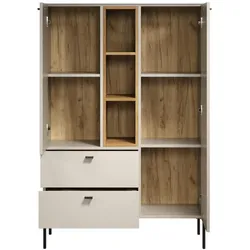 Trendteam, Vitrine + Buffetschrank, SaoPauloWO (93 x 42 x 140 cm)