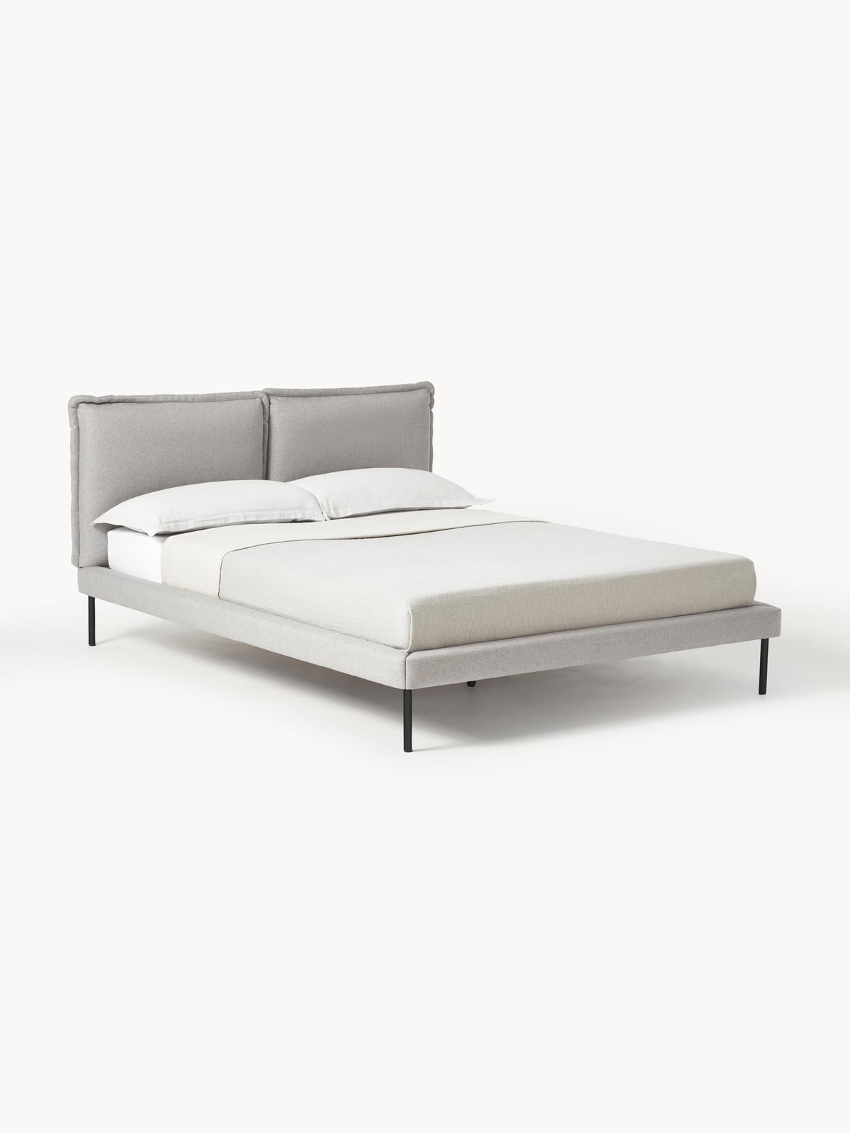 Westwing Collection Amelia Gestoffeerd bed 140 x 200 cm