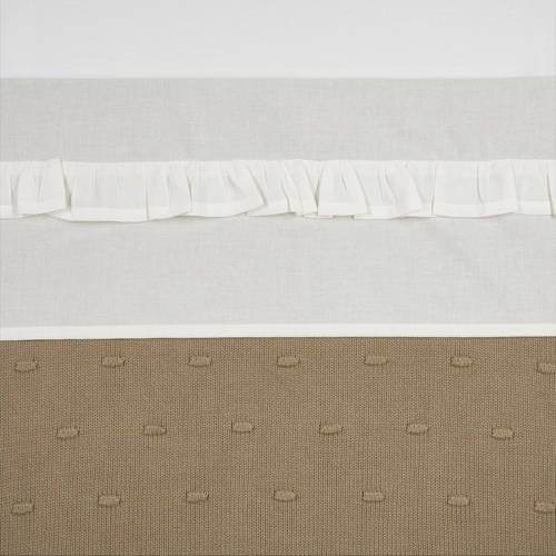 Meyco baby ledikantlaken Ruffle Offwhite 100x150 cm