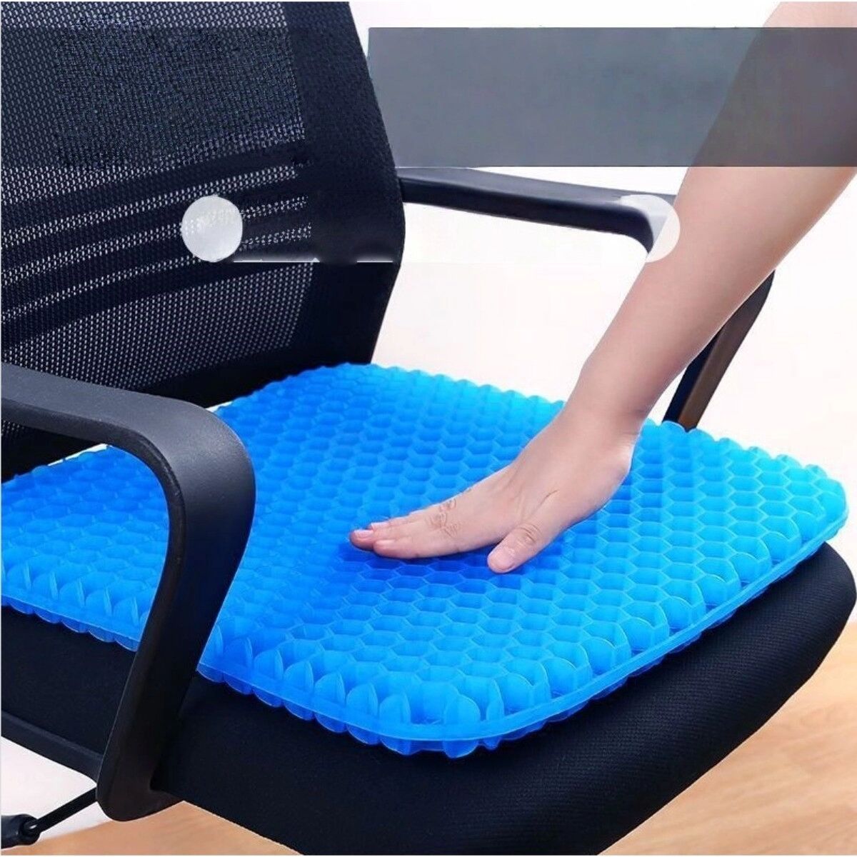 INF Grand coussin de siège en gel alvéolaire avec housse respirante lavable