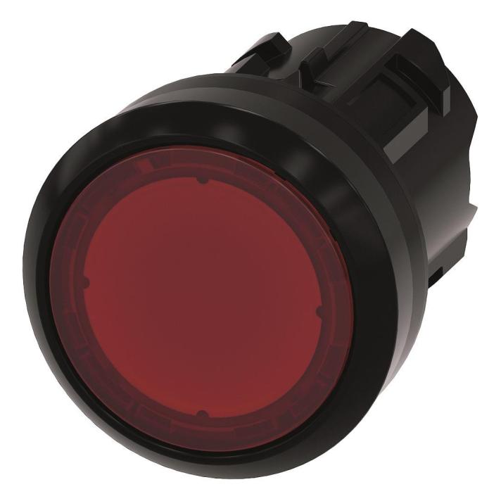 Siemens Illuminated pushbutton, 22mm, red (3SU1001-0AB20-0AA0)