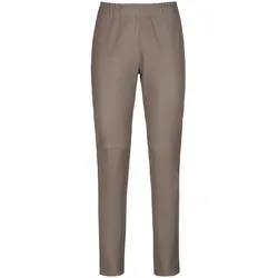 High Waist-Lederleggings Peter Hahn Eternal beige, 46