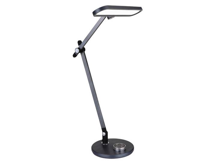 Globo Led-Schreibtischleuchte, Opal, Schwarz, Dunkelgrau, Metall, Kunststoff, G, 37x53x57.5 cm, 3-fach schaltbar, Farben fixierbar, Touch (on/off), Timerfunktion, Farbtemperaturwechsler, Lampen & Leuchten, Innenbeleuchtung, Tischlampen, Schreibtischlampen