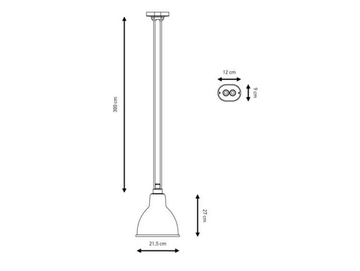 Suspension Lampe Gras 322 XL, conique, rouge – DCW - Salon / séjour - Métal