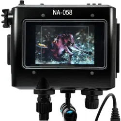 Nauticam Unterwassergehäuse für TVLogic VFM-058 - NA-058 Housing for TVLogic Monitor VFM-058W 5.5 Inch Full HD Viewfinder Monitor with HDMI and SDI Bulkheads and Cables