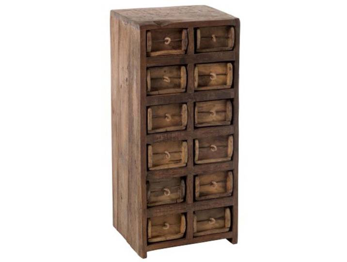 Commode 12 Tiroirs en Bois  Medio  82cm Naturel