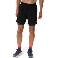ASICS Herren Shorts ROAD 2N1 7IN SHORT, Größe M in Schwarz Schwarz