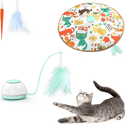 Inspire Curations ATUBAN TurboWand Interactive Motion Cat Toy green