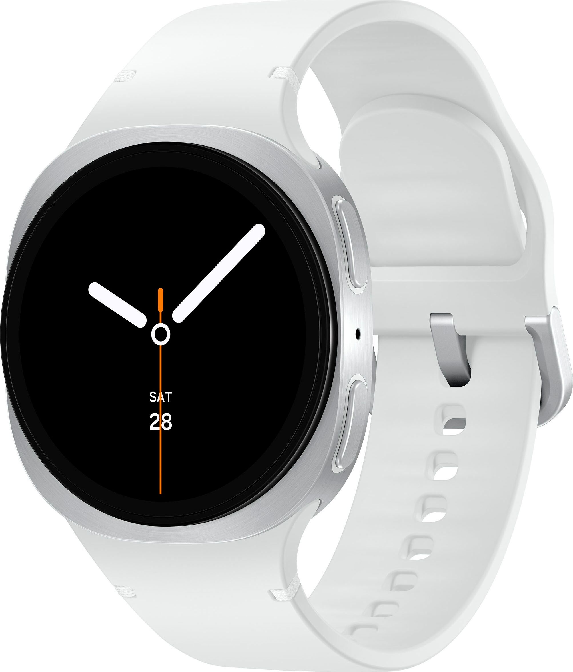 Smartwatch SAMSUNG "Galaxy Watch 8", weiss (silber), Smartwatches, 40mm, ohne eSIM, Smartwatch silber 40mm, ohne eSIM