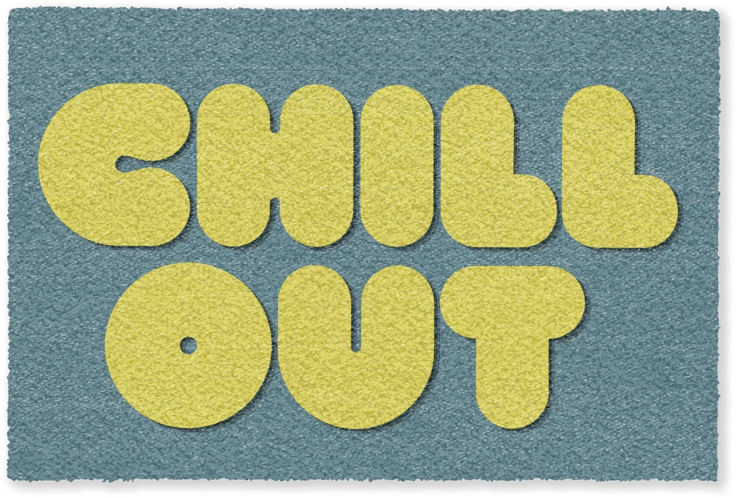 MuchoWow Droogloopmat Chill out Deurmat voor binnen - Geel/Blauw - 60 x 40 cm