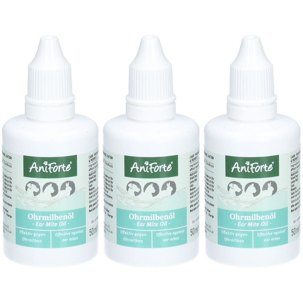 AniForte Ohrmilbenöl x3 3x50 ml Ohrentropfen