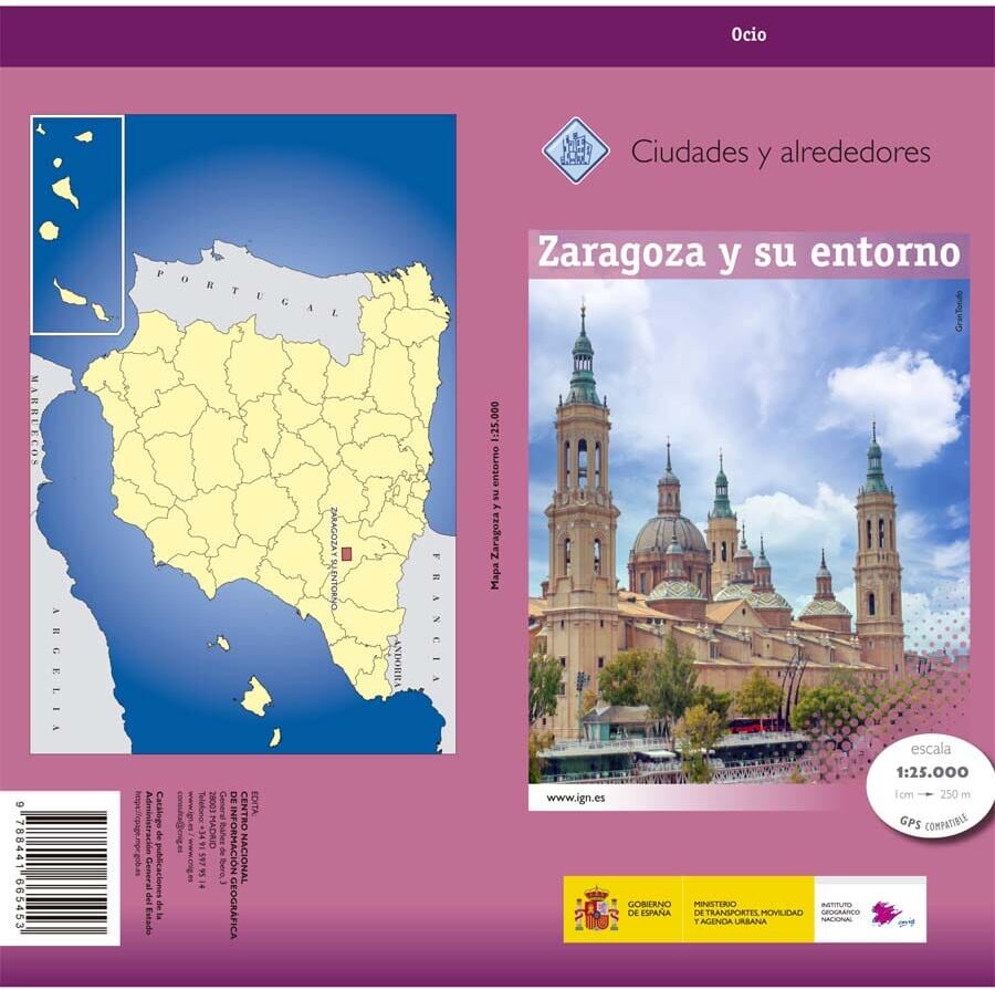 Carte topographique de l'Espagne n° S-ZAR - Zaragoza y su entorno especial   CNIG - 1/25 000