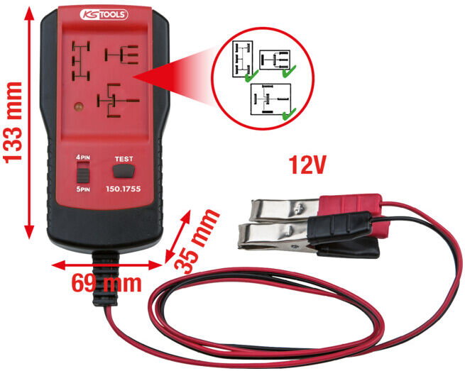 12V Testeur de relais ; KS Tools (150.1755)