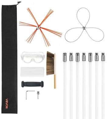 Tools, Home & Hobby Chimney Sweep Kit 23 Ft Extendable Chimney Brush With Dual Heads For Safe Fireplace Cleaning Chimney Sweep Kit 23 Ft Extendable Chimney Brush With Dual Heads For Safe Fireplace Cleaning