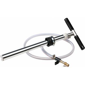 Kunzer Fasspumpe 40-100-006 Alu, mit Schlauch & Handbetrieb, für Reifendichtmittel, 20 Liter Fässer