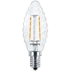 Philips LED-Lampe Corepro Filament, E14, 2W ersetzt 25W, warmweiß