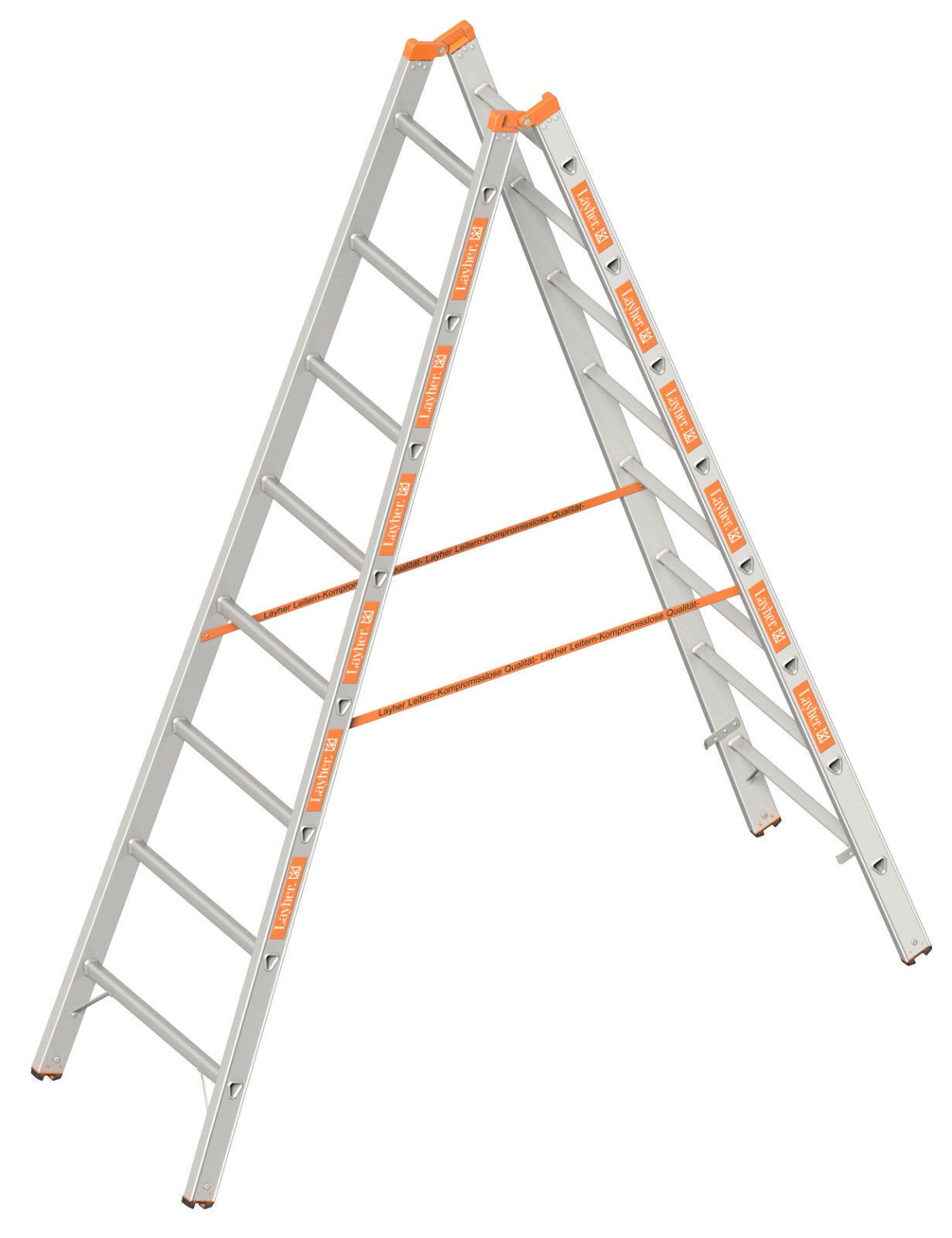 Layher Topic 1039 steigertrap met 2x8 sporten