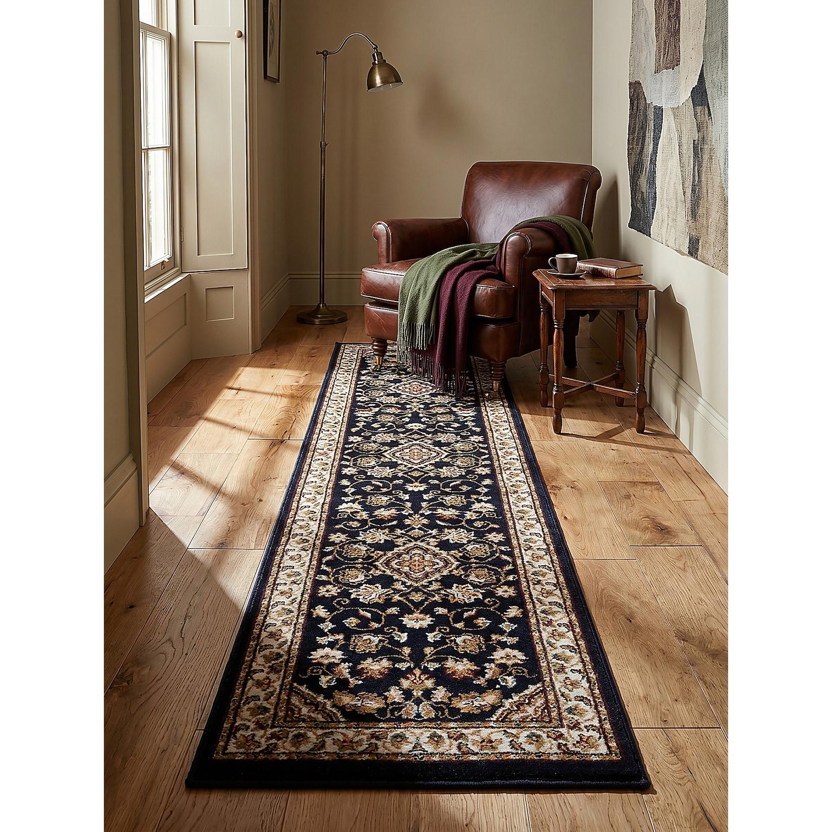 Läufer Orient Dunkelblau 66 x 300 cm - GLAZERT Kadima Design