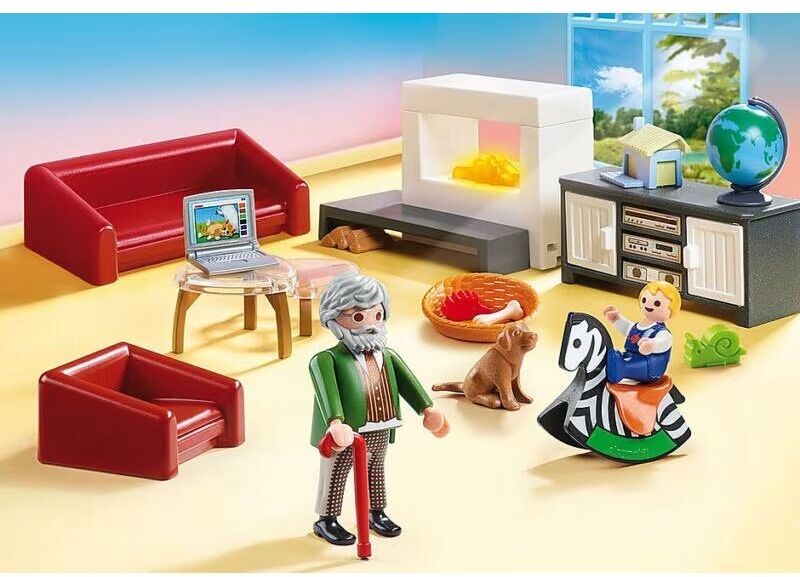 Playmobil Casa De Muñecas - Salón Acogedor Con Figuras Y Accesorios Talla Única Unisex
