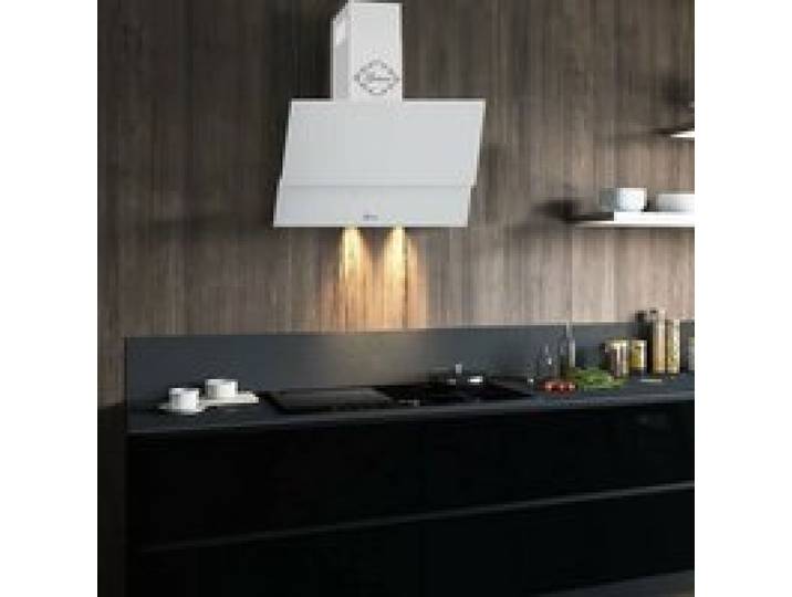 Hotte aspirante murale 60 cm GURARI GCH 268 WH 6 Design Blanc verre Нotte inclinée 1000m³/h Touch Control+Télécommande