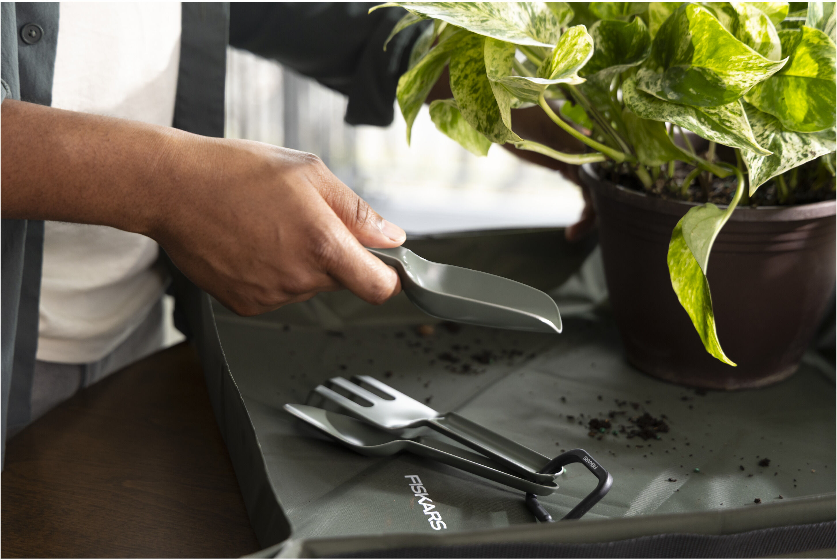 Fiskars Plant Care Pflanzwerkzeug, 3-teiliges Set