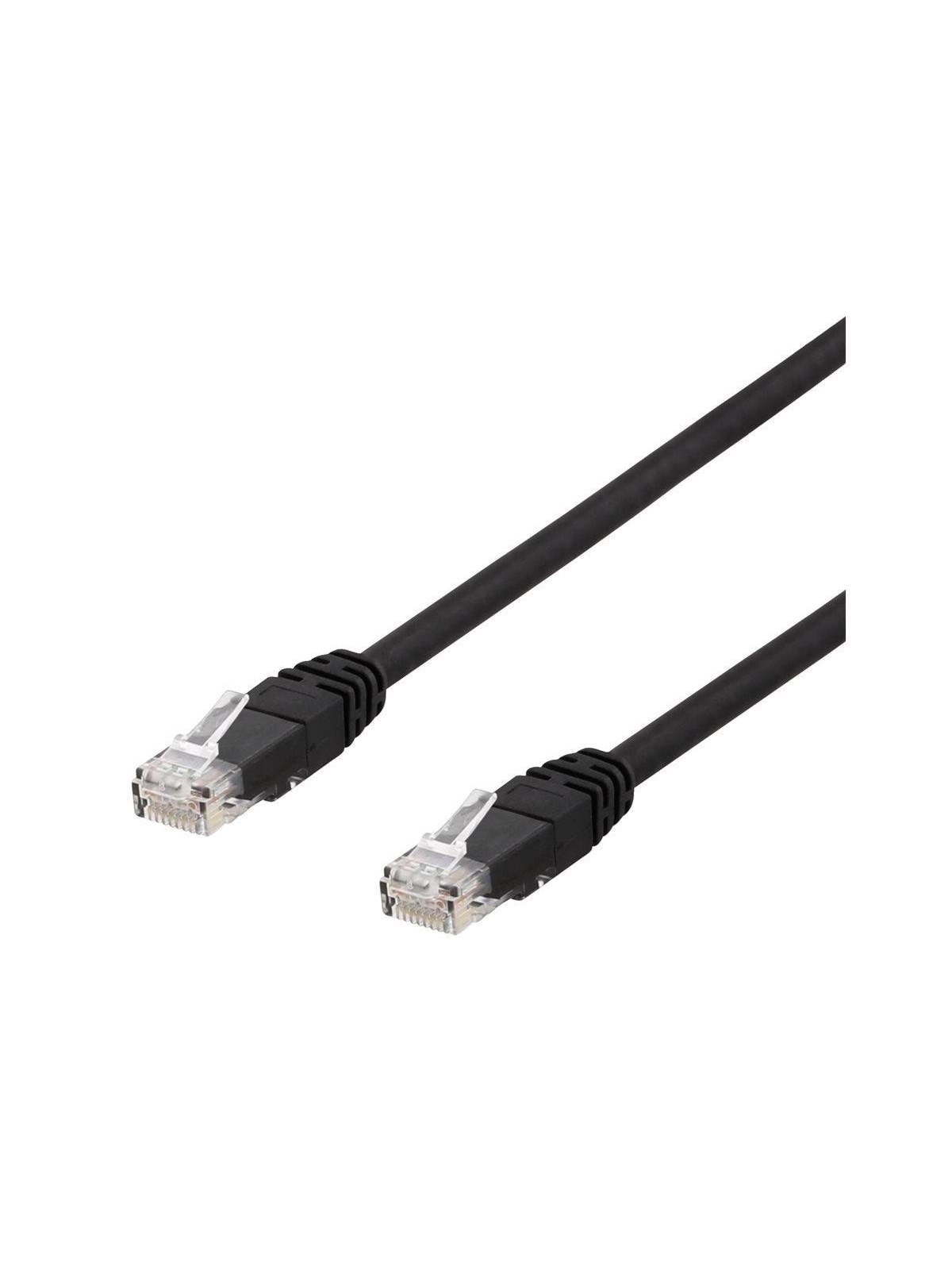 Deltaco TP-65SAU - patch cable - 5 m - black - Schwarz - 5m