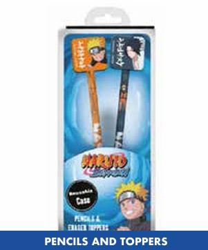 Naruto potloden met Naruto & Sasuke topper van Pyramid Int.