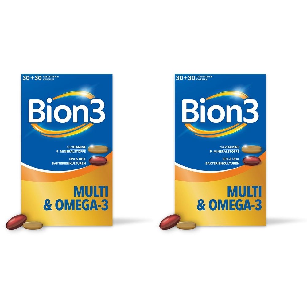Bion3 Multi+Omega-3 Kombipackung 30 Tabl.+30 Kaps. 2x 2x2x30 St