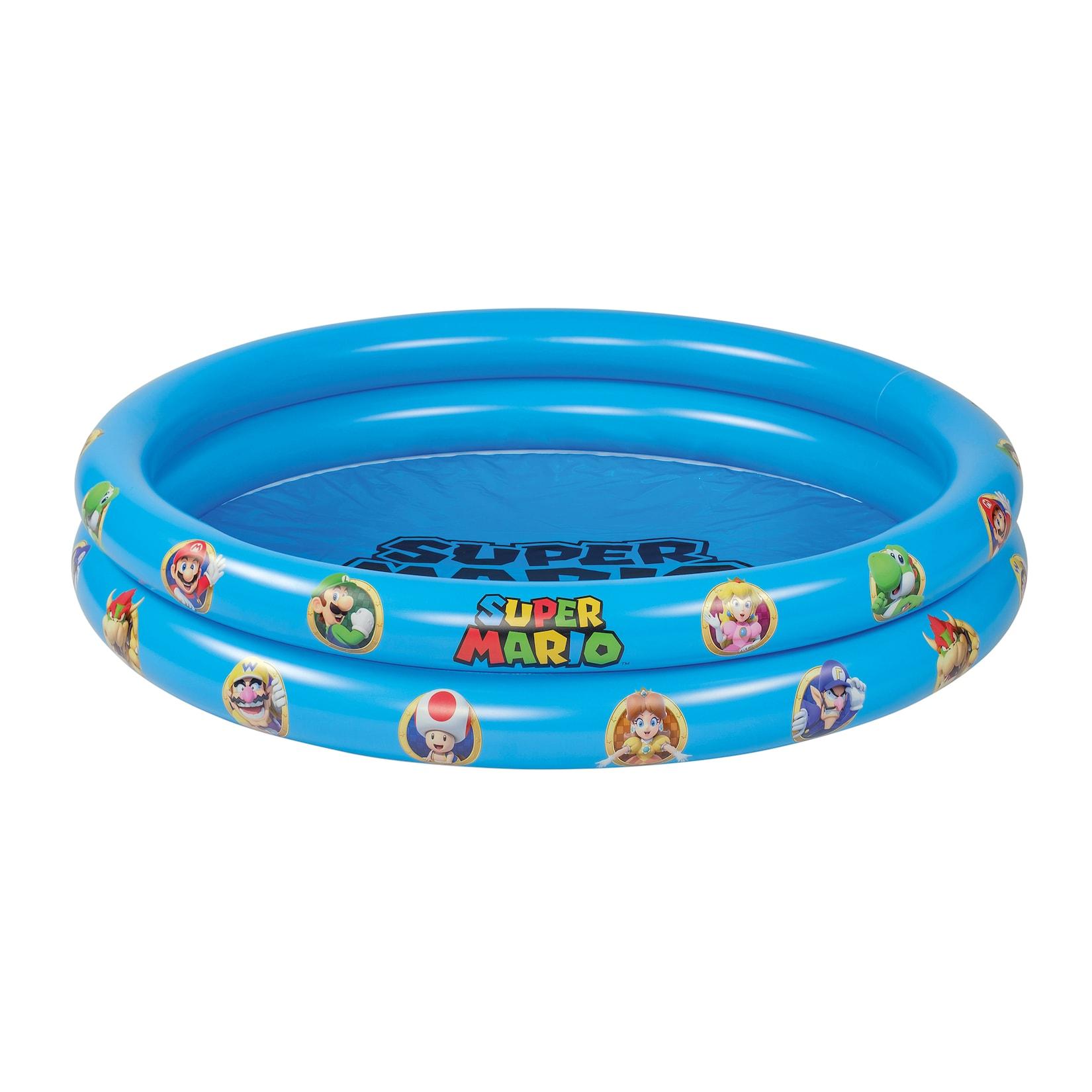 Super Mario Planschbecken 2-Ring-Pool 122x23cm Kinder Pool Garten baden Badespaß