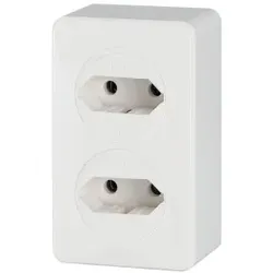 Eaton 178971 Steckdose 2-fach, mit EURO2-Adapter, mit Stecktechnik, ohne Zuleitung S2-KLV