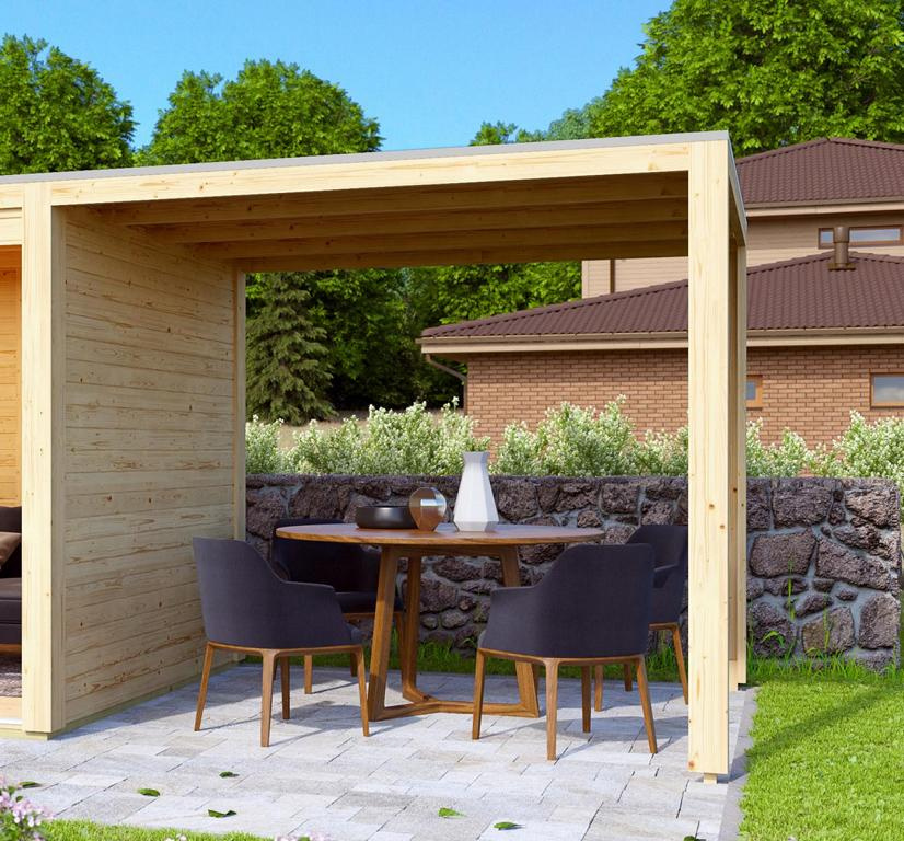 KARIBUHOLZT Sauna Anbaudach für Cuben/Hygge 16880895