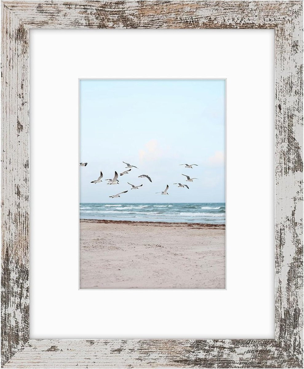 Fotolijst Wandlijst met Passe-partout Antiek Wit 20x25 cm