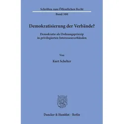 Demokratisierung der Verbände?, Fachbücher von Kurt Schelter