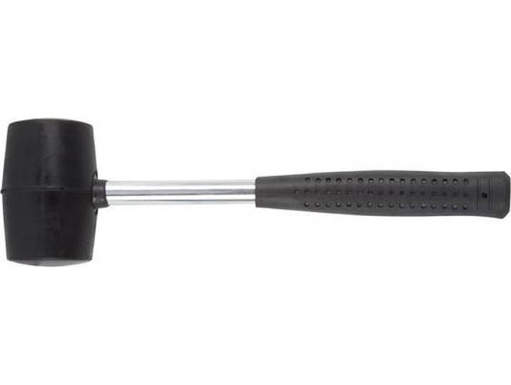 Toolland Rubberhamer\, 500 g\, metalen steel\, ideaal voor camping & vloeren leggen