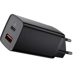 Baseus GaN2 Lite Quick ChargerC+U 65W EU Black (65 W, 1 Port), USB Ladegerät, Schwarz