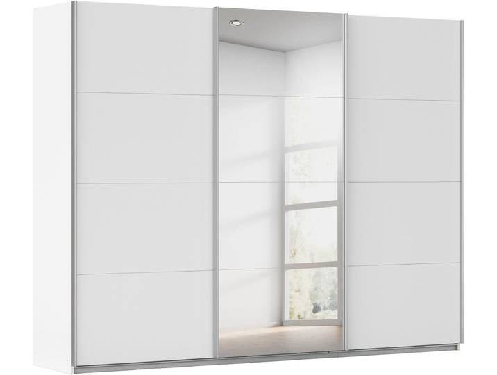Kleiderschrank OTTO HOME Mehrzweckschrank Schwebetürenschrank Mietswohnung Schlafzimmer CORTONA , weiß (alpinweiß), B:271cm H:210cm T:62cm, Holzwerkstoff, Schränke, Kleiderschrank, in 3 Ausstattungen BASIC/CLASSIC/PREMIUM (SOFT-CLOSE) MADE IN GERMANY, Topseller