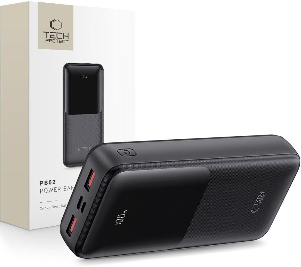 Tech-Protect Powerbank 20000mAh 22.5W - Sort