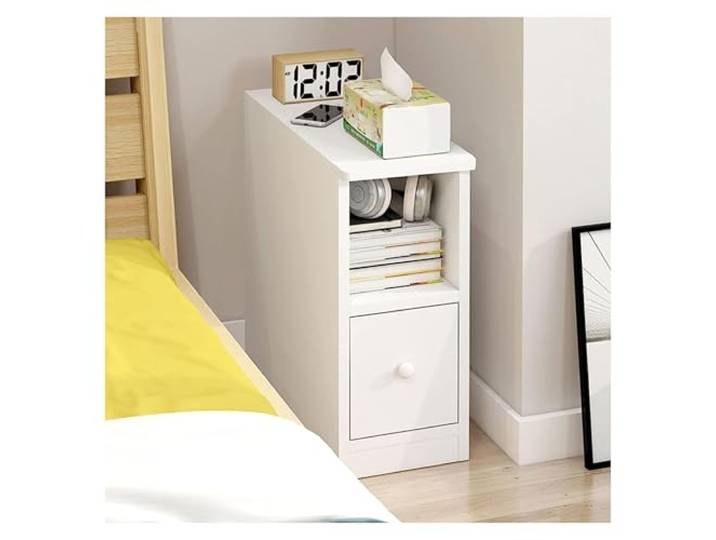 fgjsTfdhg 20 cm schmaler Nachttisch, modernes minimalistisches Multifunktionsmodell mit Schublade