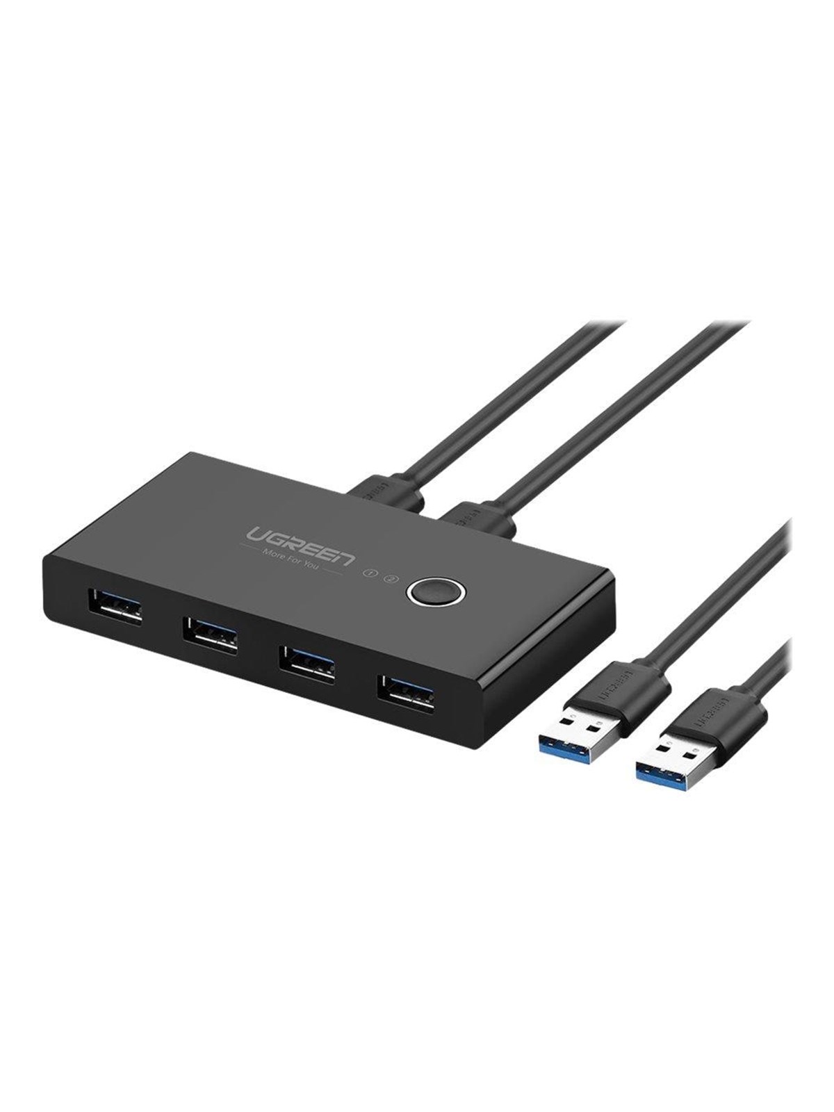 UGREEN USB 3.0 peripheral sharing switch - 4 ports USB-Hubs - USB 3.0 - 4 - Schwarz