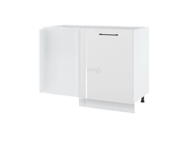 Meuble d'angle bas Lovia Blanc Mat 1 porte L 105 cm - Cuisineandcie