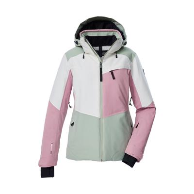 Skijacke KILLTEC "KSW 39 WMN SKI JCKT", Damen, Gr. 38, rosa (graugrün), Obermaterial: 100% Polyester.Futter: 100% Polyester.Füllung: 100% Polyester, Jacken Skijacke, Wasserdichte Damen Skijacke mit Atmungsaktivität und cleveren Features