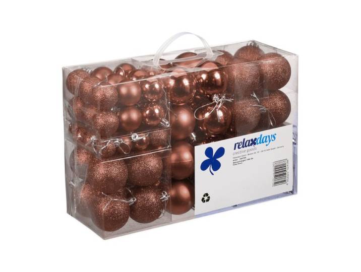 Relaxdays Lot de 100 boules de Noël