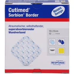 Cutimed Sorbion Border 10x10cm Steril 12 ST