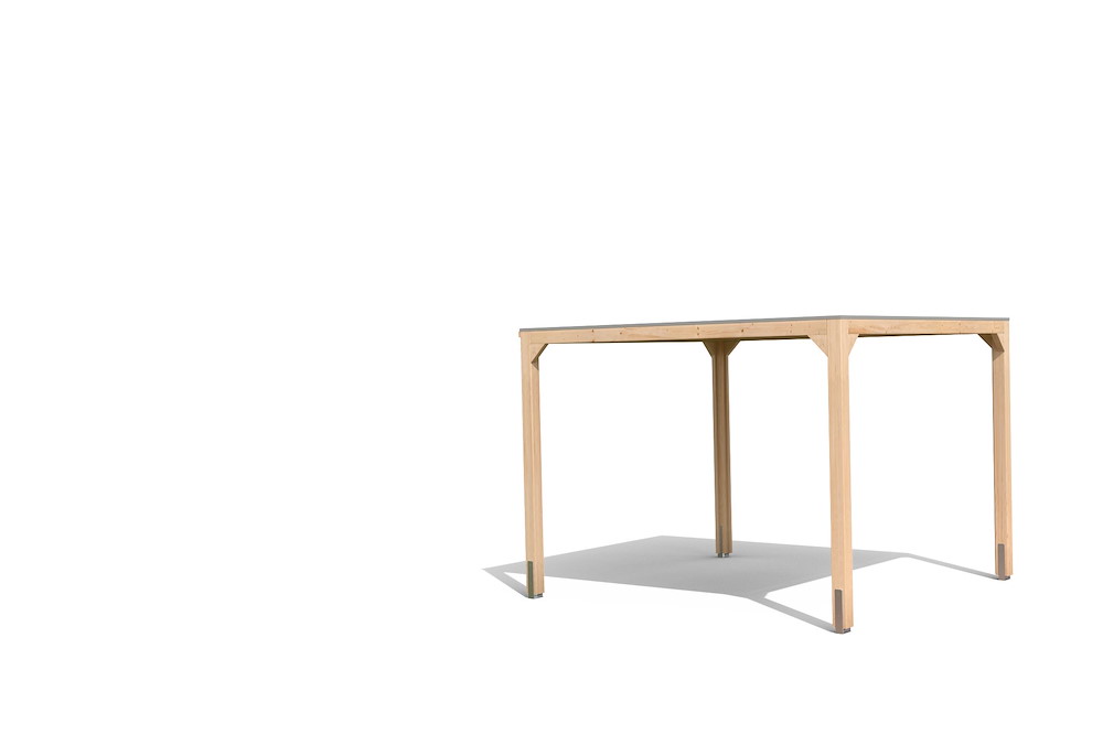 KARIBUHOLZT Pavillon Cubus natur 320x320x235 cm 16938094