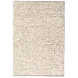 TISCA Webteppich Lagan 200 x 250 cm Schurwolle Beige Natur