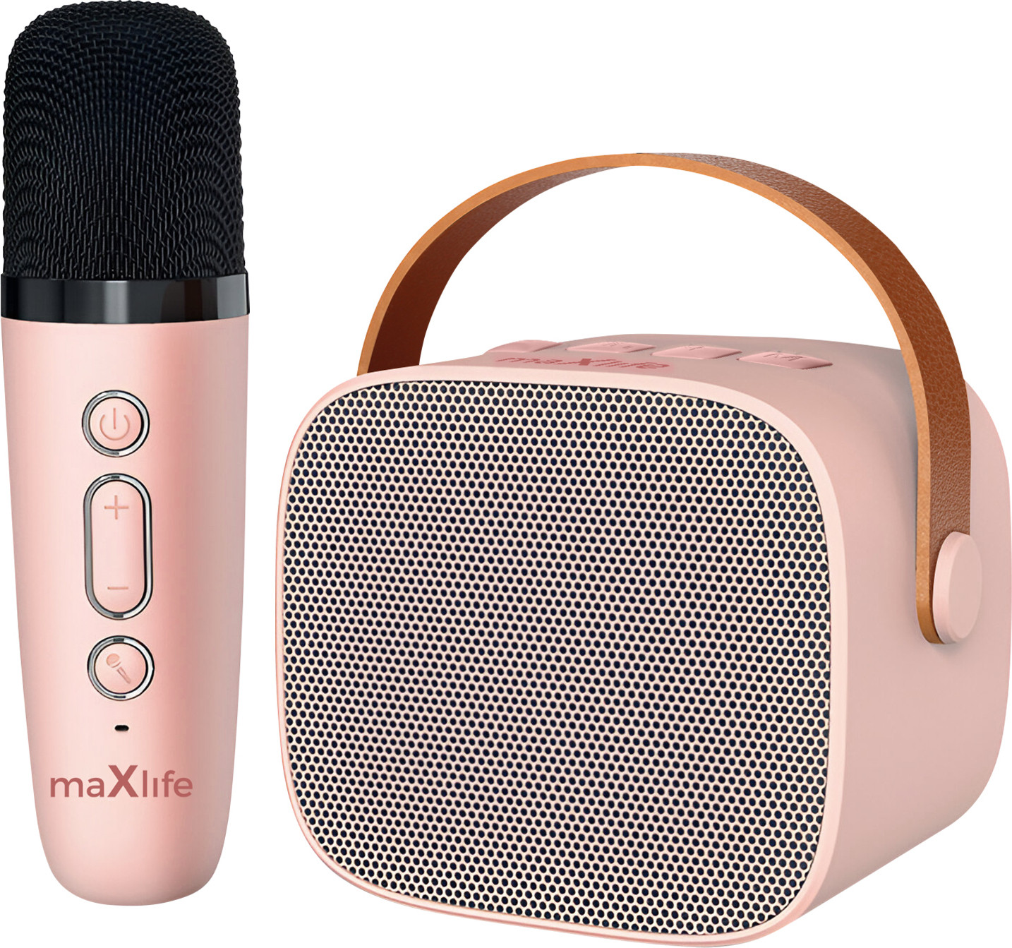 MaxLife Bluetooth-luidspreker met microfoon, lichtroze