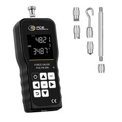 PCE Instruments Kraftmessgerät PCE-FM 50N bis 50 N Auflösung 0,01 N verschiedene Messadapter USB-Schnittstelle