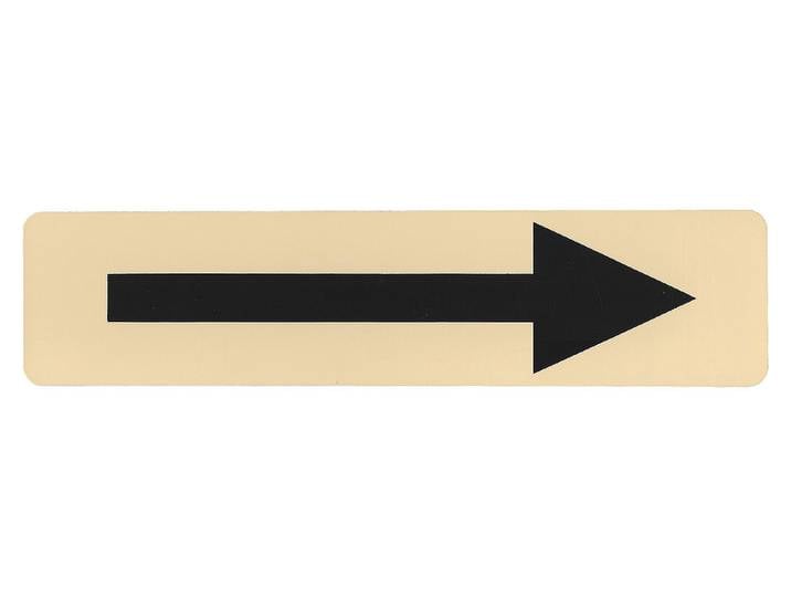 Schild Pfeil Beige 24.5 × 5.8 × 0.1 cm