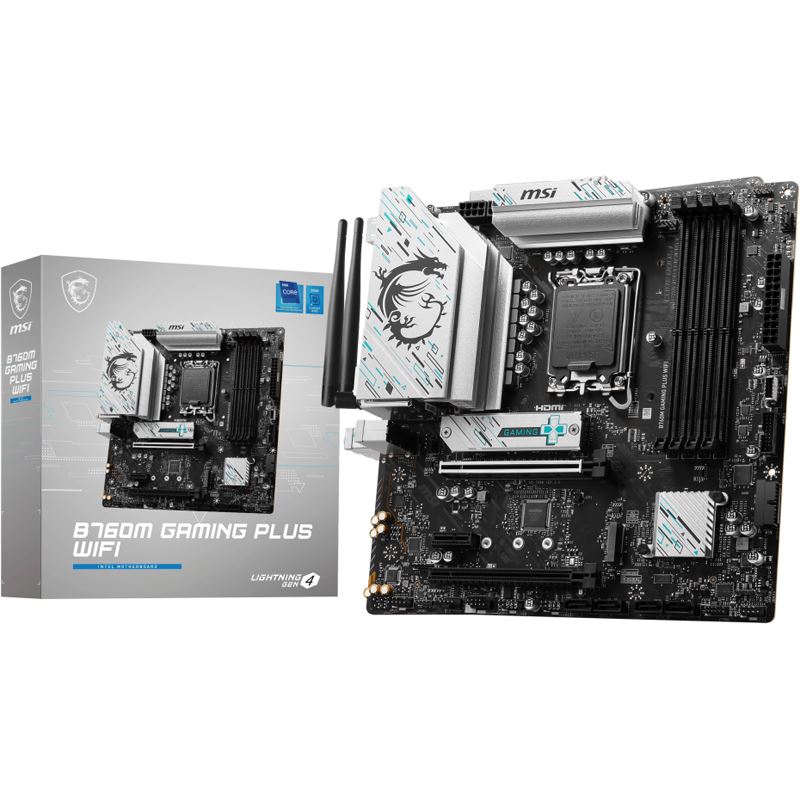 MSI Gaming Plus WIFI Intel B760 So.1700 DDR5 mATX Retail